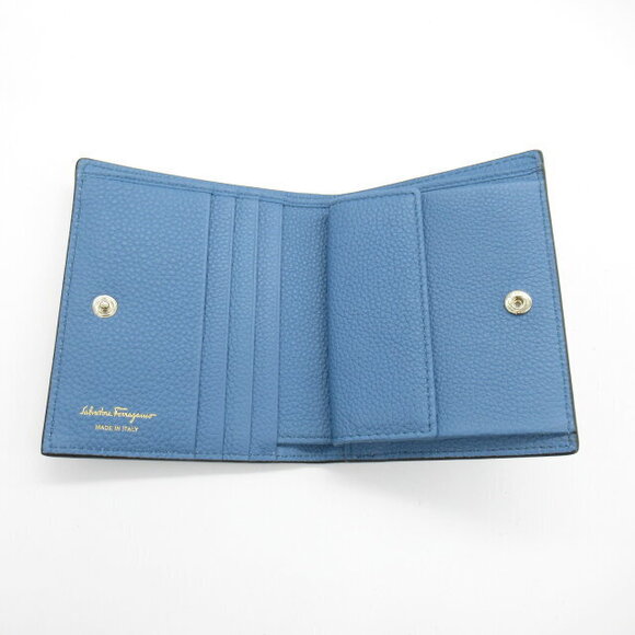 Salvatore Ferragamo Calfskin Bifold Wallet Blue - Picture 5 of 8